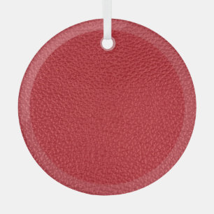 Dunkelrotes Kunstleder in der Nähe. Ornament Aus Glas