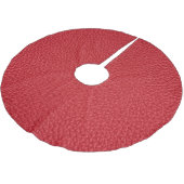 Dunkelrotes Kunstleder in der Nähe. Polyester Weihnachtsbaumdecke (Schrägansicht)
