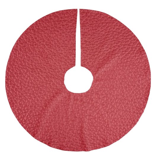 Dunkelrotes Kunstleder in der Nähe. Polyester Weihnachtsbaumdecke (Vorderseite)