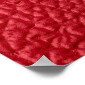 Dunkelrotes Kunstleder in der Nähe. Poster (Ecke)