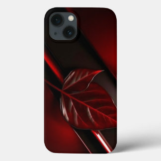 Dunkelrotes Leaf Textur iPhone 13 Rückseite Abdeck Case-Mate iPhone Hülle