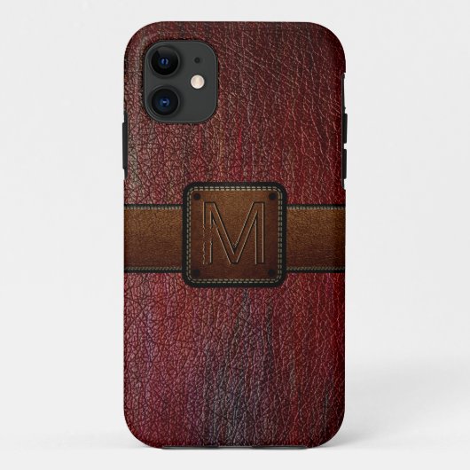 Dunkelrotes Leder sieht braun aus Case-Mate iPhone Hülle (Rückseite)