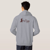 Dunkelrotes Logo - hinter u. vorder Hoodie (Schwarz voll)