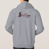 Dunkelrotes Logo - hinter u. vorder Hoodie (Rückseite)