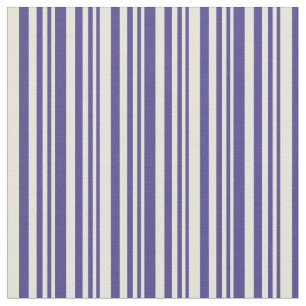 Dunkelschiefer Blau und Beige Streifen/Linke Muste Stoff