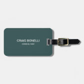 Dunkelschiefer Grau Einzigartig Minimalistisch Sch Gepäckanhänger (Vorderseite horizontal)