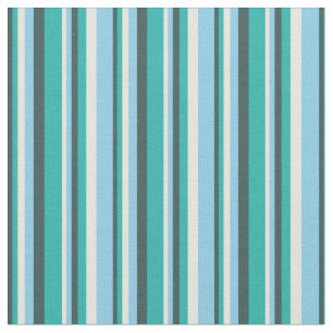 Dunkelschiefer grau, Light Sea Green, Beige & Sky  Stoff