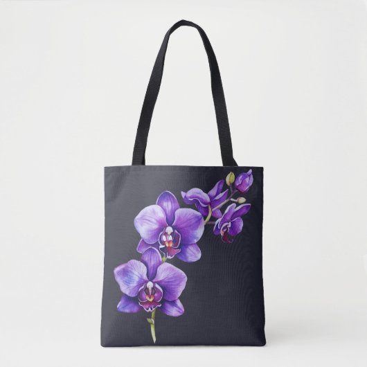 Dunkelschiefer grau, Lila Orchid-Tasche Tasche (Vorderseite)