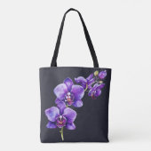 Dunkelschiefer grau, Lila Orchid-Tasche Tasche (Rückseite)