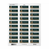 Dunkelschiefer Grau Rustikale Rücksendeadresse (Vorne)