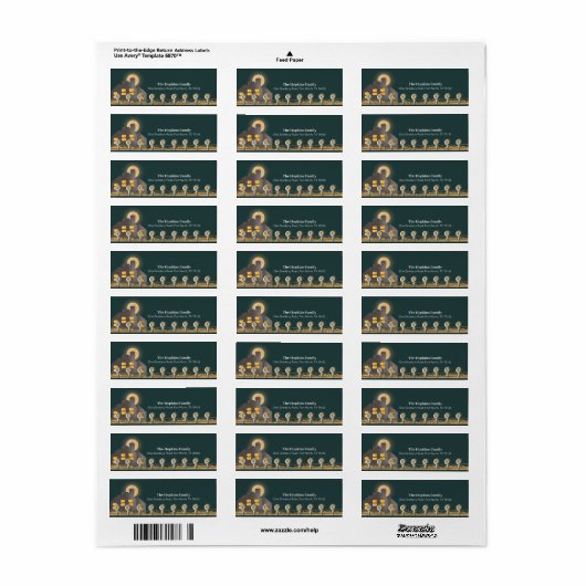 Dunkelschiefer Grau Rustikale Rücksendeadresse (Vorne)