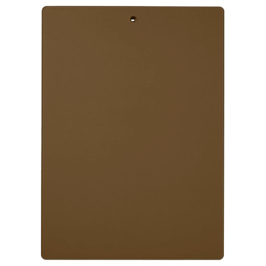 Dunkelschokoladenbraun in fester Farbe Klemmbrett (Rückseite)