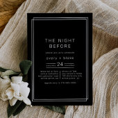 Dunkelschwarz am Abend vor dem Abendessen der Prob Einladung