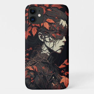 dunkelschwarz-orange Feuer Anime Girl Bad Teufel Case-Mate iPhone Hülle