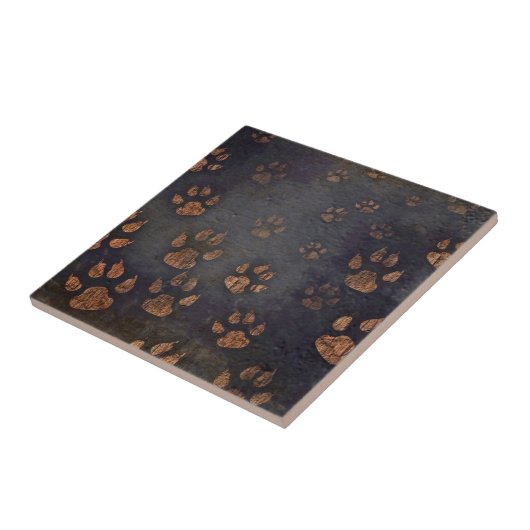 Dunkelschwarz Rustikales Pet-Muster Fliese (Seite)