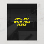 Dunkelschwarze Autowäsche Flyer (Hinten)