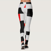 Dunkelschwarze horizontale Leggings (Rückseite)