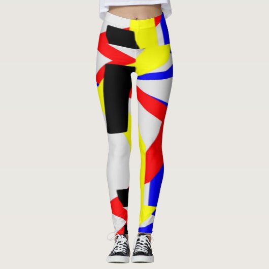 Dunkelschwarze horizontale Leggings (Vorderseite)