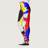 Dunkelschwarze horizontale Leggings (Links)