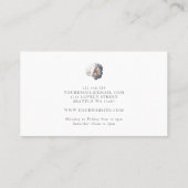 Dunkelschwarze Moody Vintag Floral Visitenkarte (Rückseite)