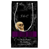 Dunkelschwarzer Gothic-Schädel Kleine Geschenktüte (Vorderseite)