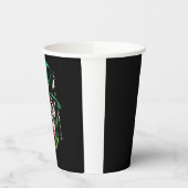 Dunkelschwarzer Metallleprechaun am St. Patrick's Pappbecher (Links)