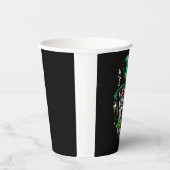 Dunkelschwarzer Metallleprechaun am St. Patrick's Pappbecher (Rechts)