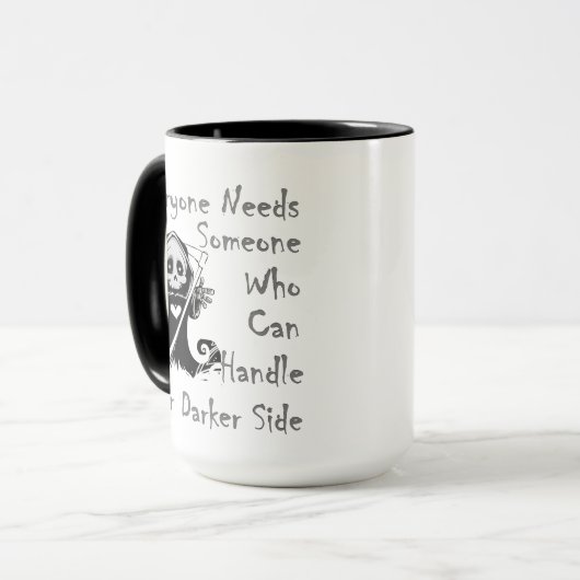 Dunkelseite Tasse (Vorderseite Links)