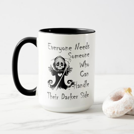 Dunkelseite Tasse (Mit Donut)