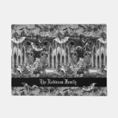 Dunkelste gotische Vampires Krypt Graves Bats Goth Fußmatte (Vorderseite)