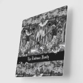 Dunkelste gotische Vampires Krypt Graves Bats Goth Quadratische Wanduhr (Winkel)