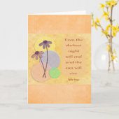 Dunkelste Nacht - Inspirationsgrusskarte Karte (Gelbe Blume)