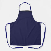 Dunkelstes Marineblau Uni-Farbe Schürze (Vorderseite)
