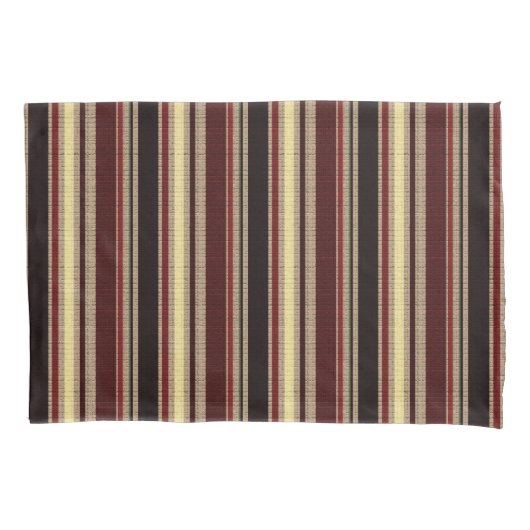 Dunkeltexturierte Streifen Kissenbezug (Vorderseite)