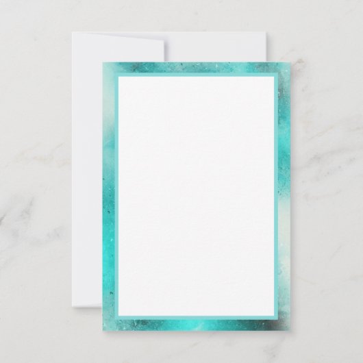 Dunkeltürkis Dankeskarte (Rückseite)