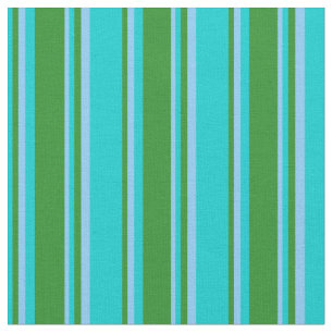 Dunkeltürkis, Forest Green und Light Sky Blue Stoff