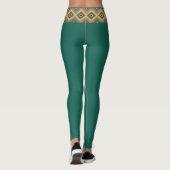 Dunkeltürkis-Gymnastik-Leggings Leggings (Rückseite)