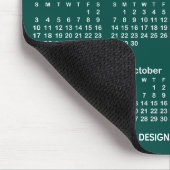 Dunkeltürkis und Weißkalender - Werbung Mousepad (Ecke)