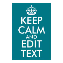 Dunkeltürkisfarben Behalte Beruhigung und Text bea