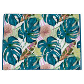 Dunkeltürkisfarbene Monstera, zarter Pfirsich und Große Geschenktüte (Vorderseite)