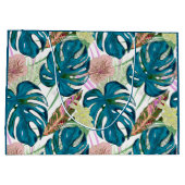 Dunkeltürkisfarbene Monstera, zarter Pfirsich und Große Geschenktüte (Rückseite)