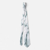 Dunkeltürkisfarbene venezianische Marmorverkleidun Krawatte (Rückseite)