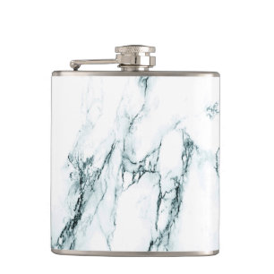 Dunkeltürkisfarbener Venenmarmor Flachmann