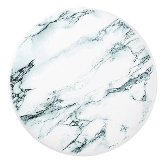 Dunkeltürkisfarbener Venenmarmor Keramikknauf (Vorderseite)