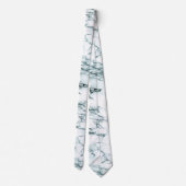 Dunkeltürkisfarbener Venenmarmor Krawatte (Rückseite)