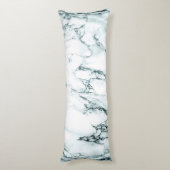 Dunkeltürkisfarbener Venenmarmor Seitenschläferkissen (Rückseite (Vertikal))