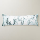 Dunkeltürkisfarbener Venenmarmor Seitenschläferkissen (Vorderseite)