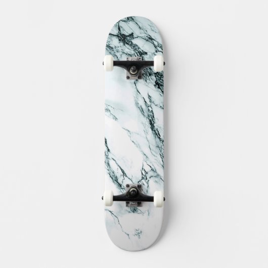 Dunkeltürkisfarbener Venenmarmor Skateboard (Vorderseite)