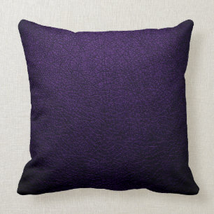 Dunkelviolett elegantes Leder-Look Kissen