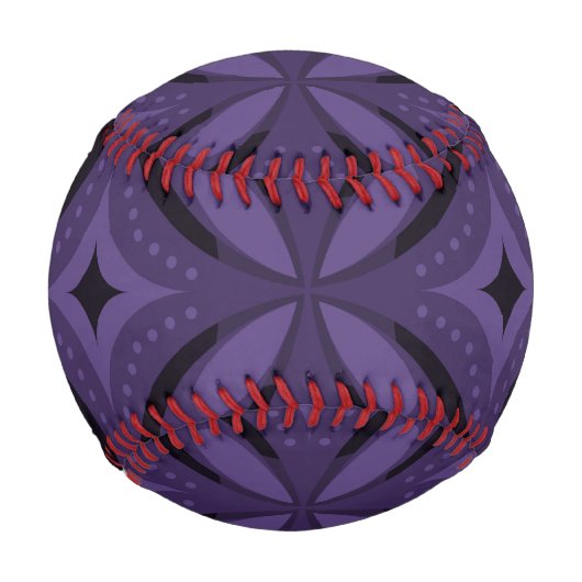 Dunkelviolett gefärbtes Retro-Muster Baseball (Vorderseite)